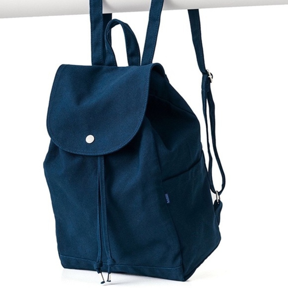 Navy Baggu Canvas Backpack